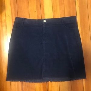 Navy blue corduroy skirt size 10